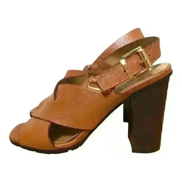 Napoleon Shoes - NAPOLEON Leather Slingback Sandals  Block Heel ITALY Strappy Casual
